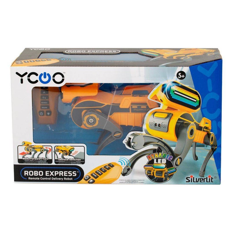 YCOO Robo Express RC Delivery Robot (21 x 9.5 x 16.5 cm, Yellow) - Image 1